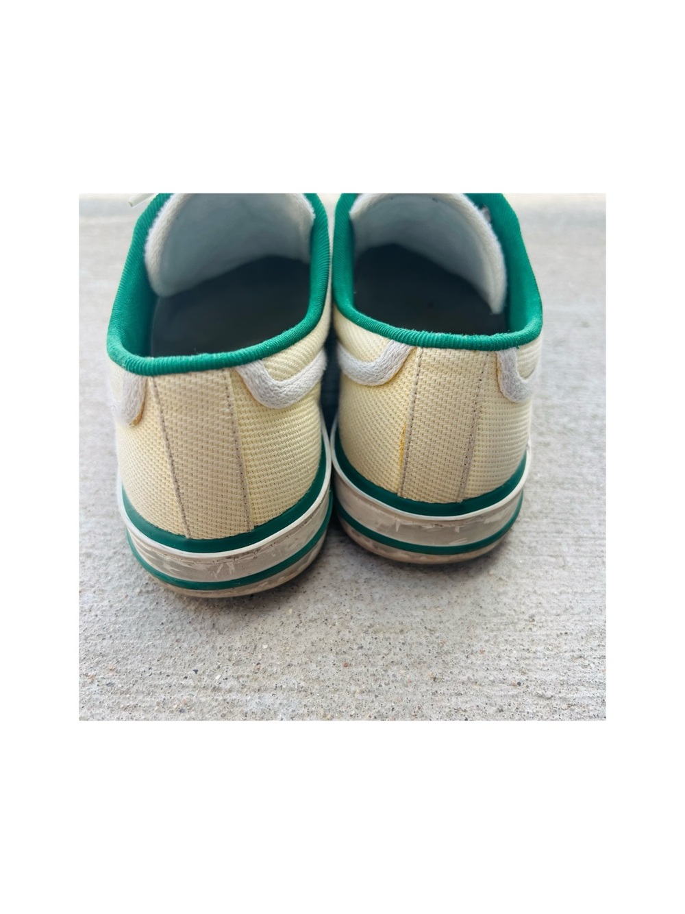 Gucci Tennis 1977 Sneakers in Cream Cotton Women Size 37+ US 7-7.5 - Picture 9 of 11